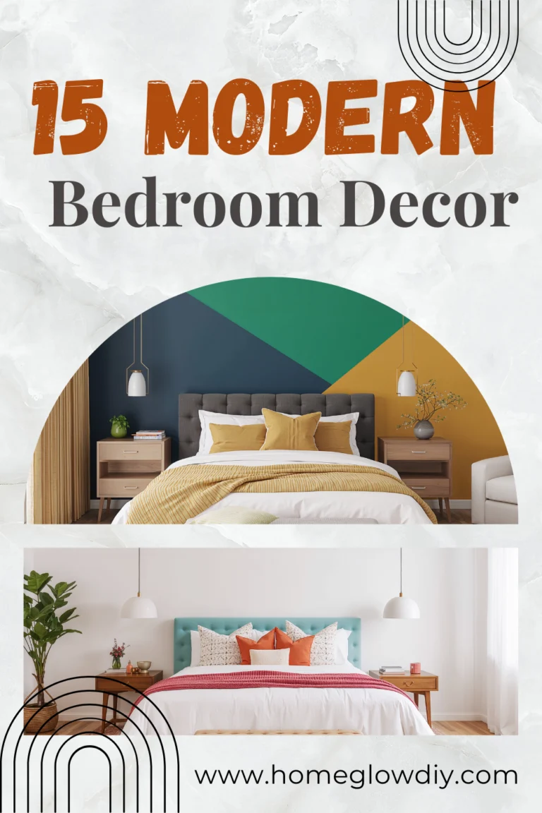 15 DIY bedroom decor ideas – stylish modern bedroom designs with colorful accent walls, cozy bedding, and creative home decor inspiration