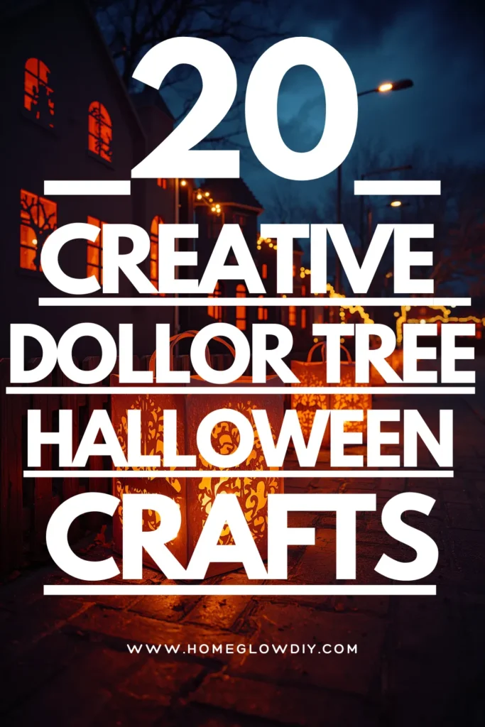 DIY Dollar Tree Halloween crafts potion bottles painted black with spooky labels like Witch’s Brew and Poison, styled with candles and cobwebs.