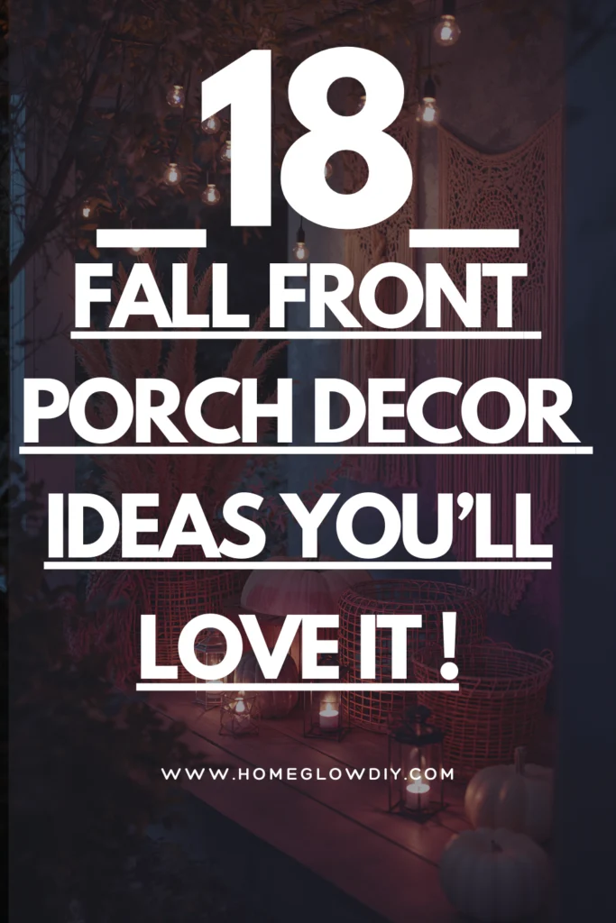 Cozy seating with plaid blankets and mums for charming fall front porch ideas