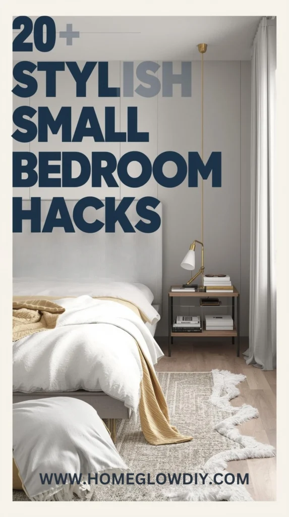 Bright small bedroom ideas with light-colored walls and airy curtains.