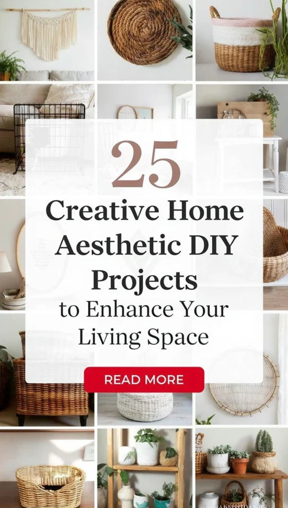 Home Aesthetic DIY: 25 Creative Projects to Enhance Your Living Space