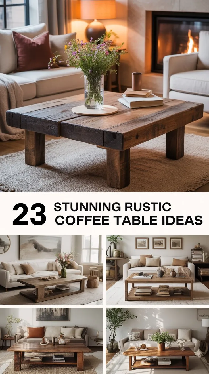23 Charming Rustic Coffee Table Ideas to Instantly Warm Up Your Living Room