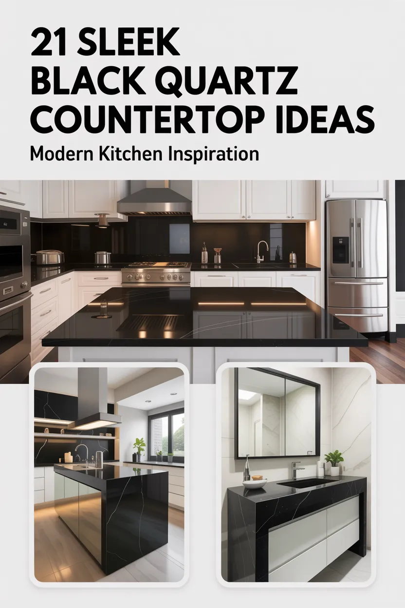 21 Stunning Black Quartz Countertop Ideas for a Sleek and Modern Kitchen