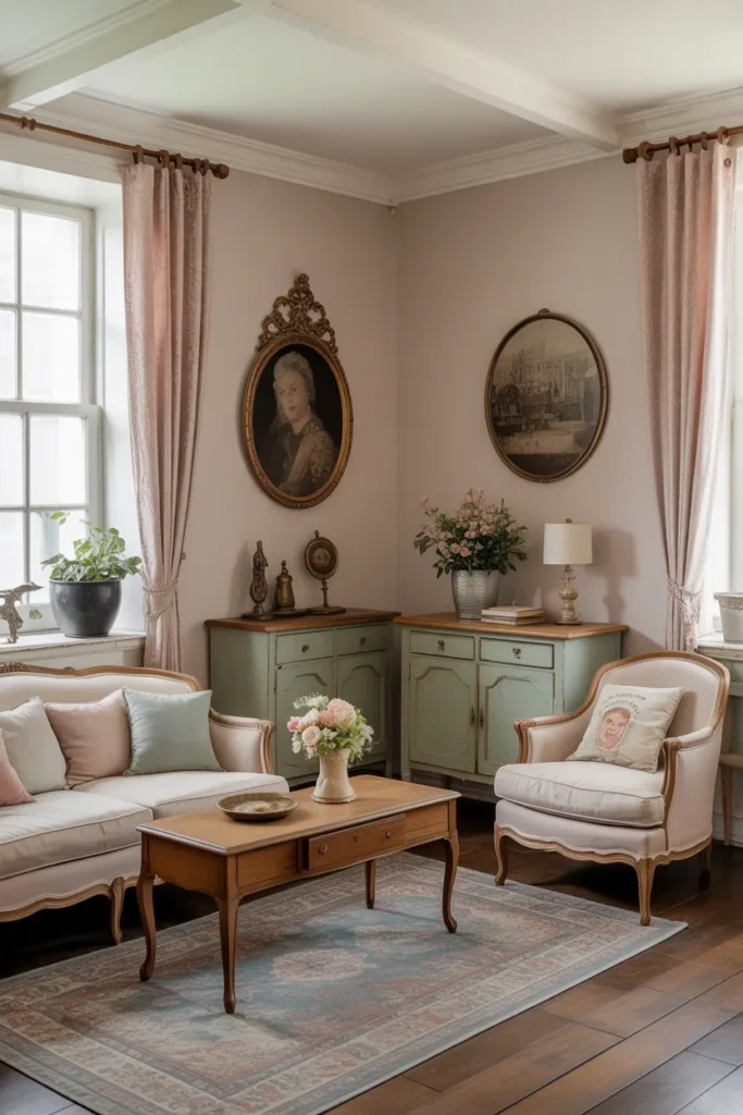 How to Style a Granny Chic Living Room with Retro Charm