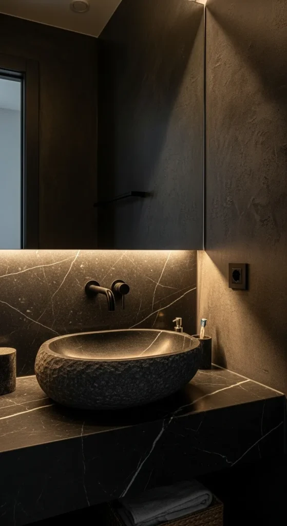 20 Stunning Modern Moody Powder Room Ideas for a Stylish Upgrade