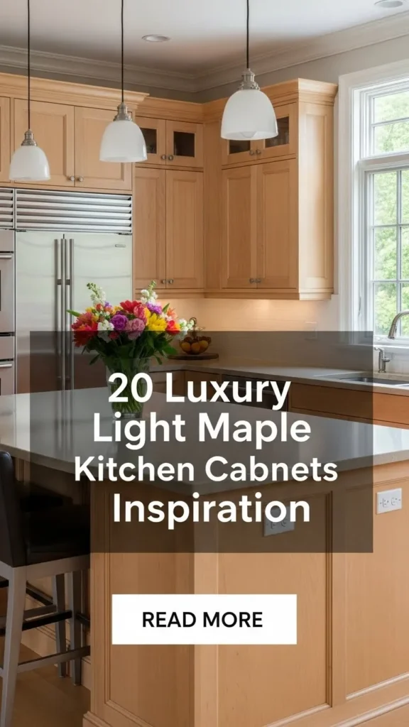 20 Gorgeous Light Maple Kitchen Cabinets Designs for a Luxury Look