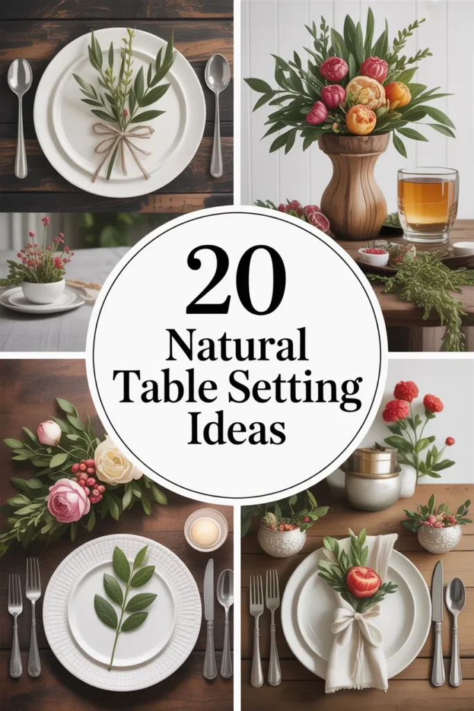 20 Creative Natural Table Settings for a Warm and Welcoming Vibe