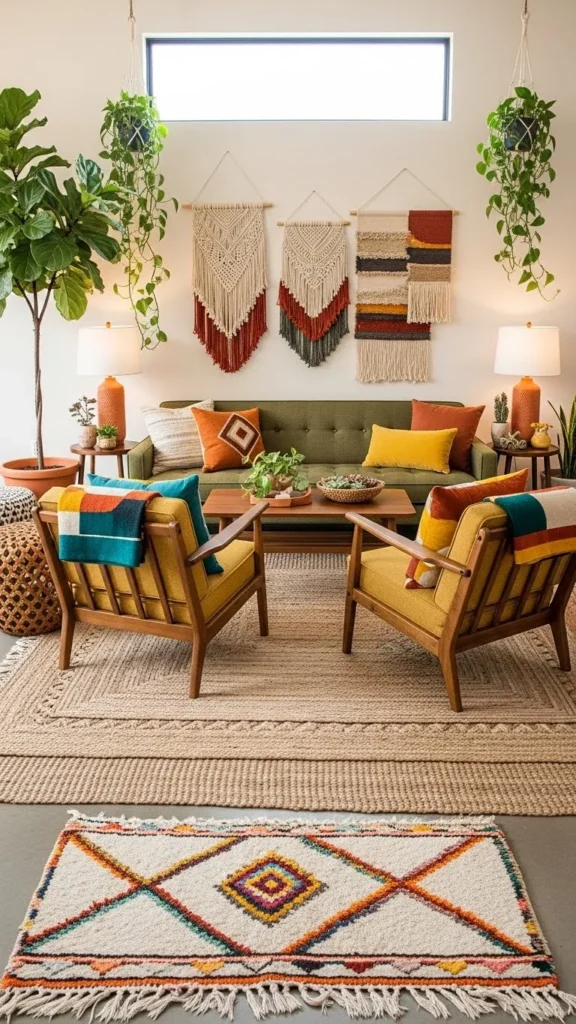20 Boho Mid Century Modern Living Room Ideas for a Perfectly Eclectic Vibe