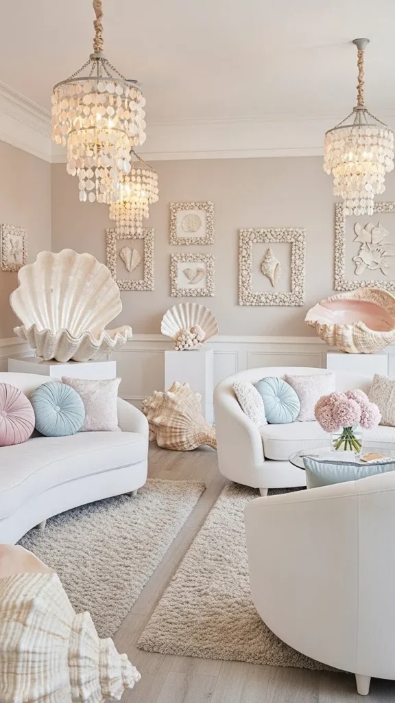 Sea Shell Room 20 Coastal Room Decor Ideas to Infuse Your Home with Tranquil Ocean Vibes