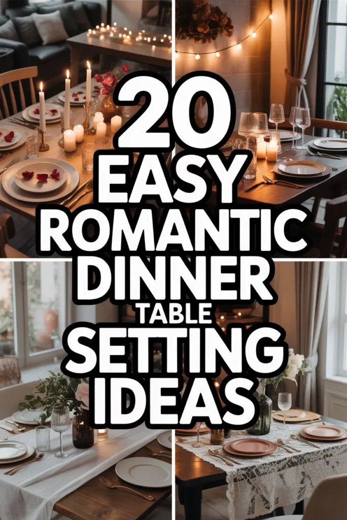 20 Easy Romantic Dinner Table Setting Ideas for a Cozy Date Night