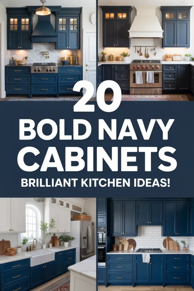 20 Navy Blue Kitchen Cabinets Inspirations to Balance Boldness and Beauty