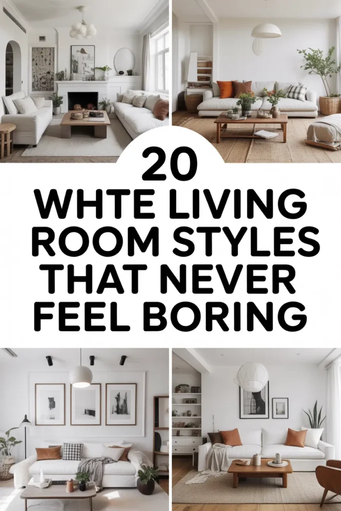 20 White Living Room Decor Statements That Never Go Out of Style
