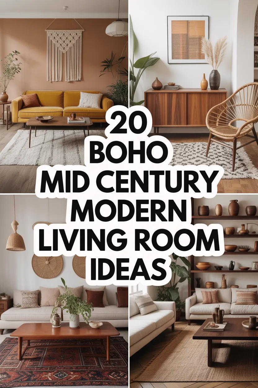 20 Boho Mid Century Modern Living Room Ideas for a Perfectly Eclectic Vibe