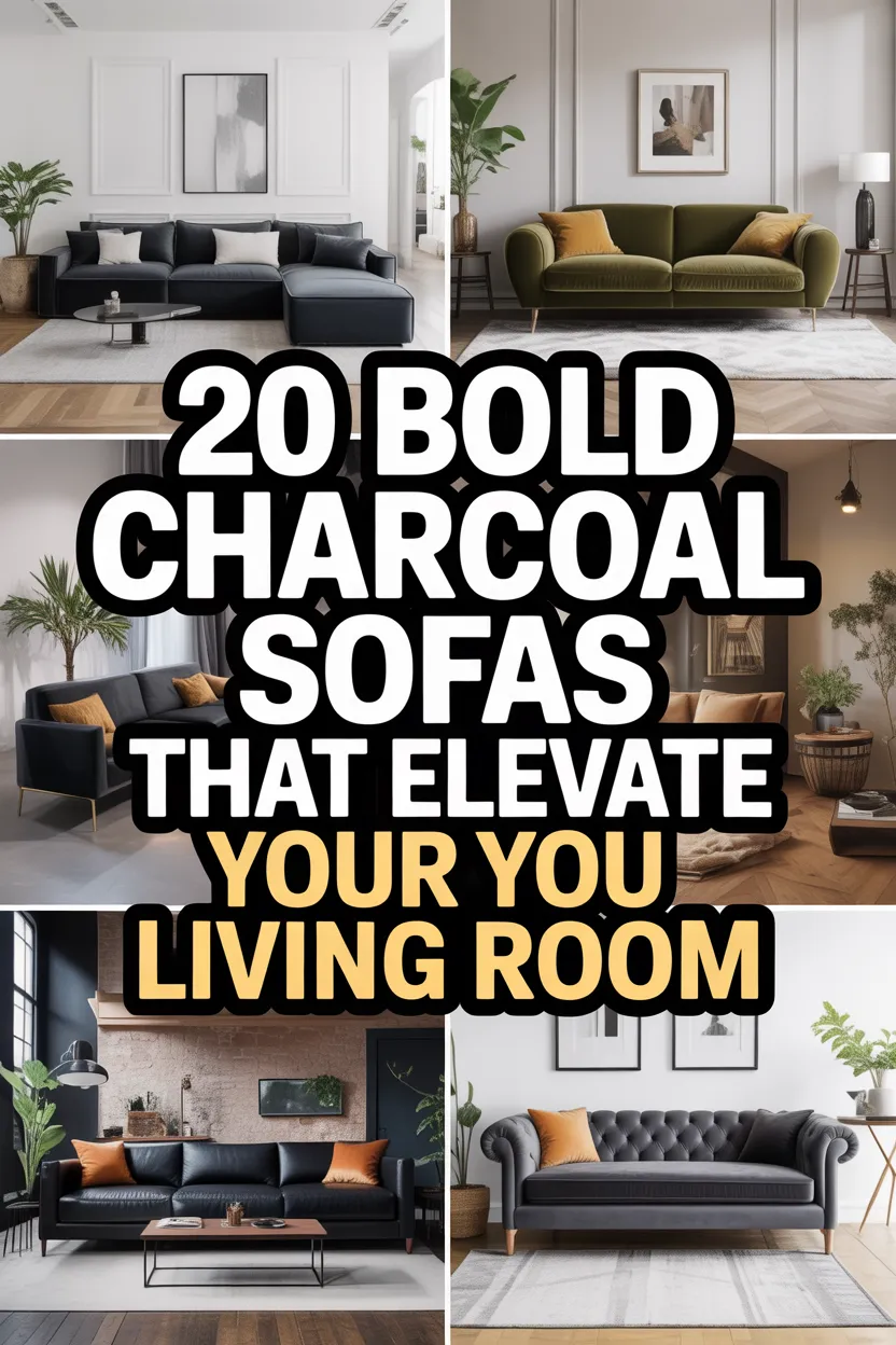 20 Charcoal Sofa Living Room Inspirations for a Bold and Sophisticated Look