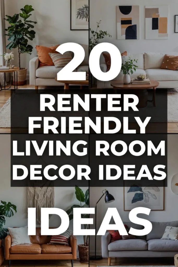 Renter Friendly Living Room Decor Ideas That Look Stylish and Landlord ...