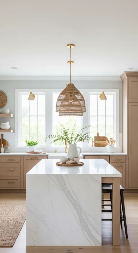 18 Oak Kitchen Cabinets with Marble Countertops That Wow