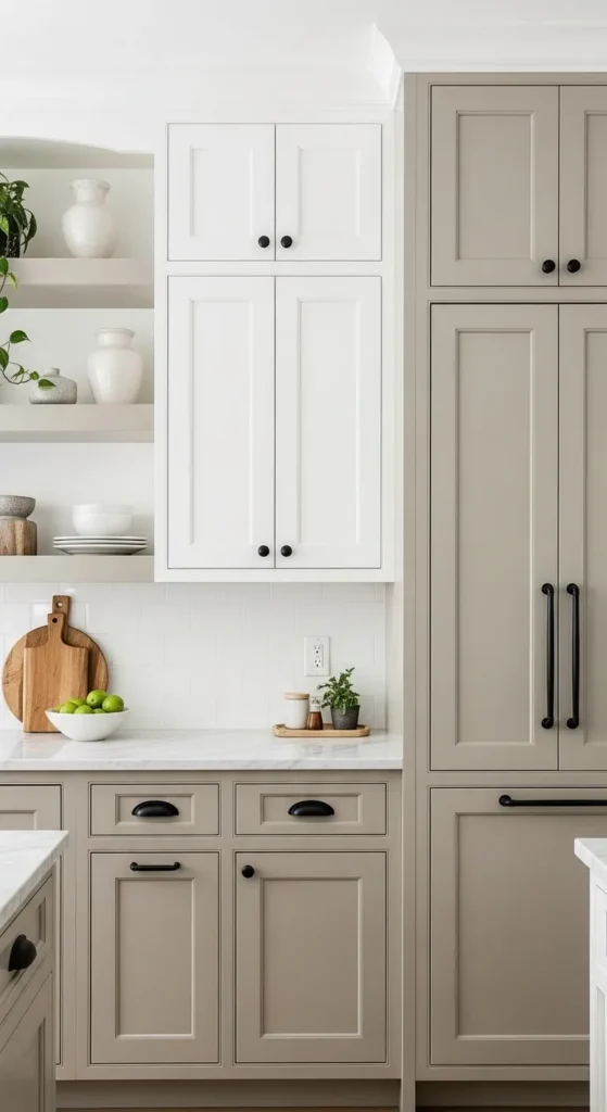 21 Greige Kitchen Cabinets That Transform Basic Kitchens Into Warm ...