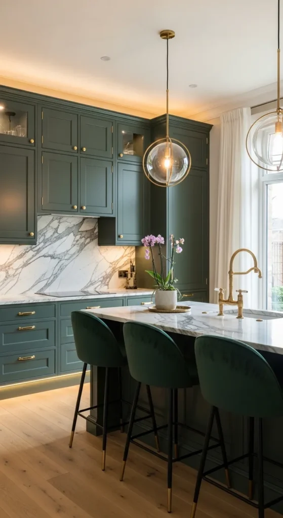20 Emerald Green Kitchen Cabinets Ideas for a Bold, Luxurious Home