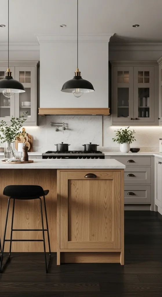 21 Greige Kitchen Cabinets That Transform Basic Kitchens Into Warm ...