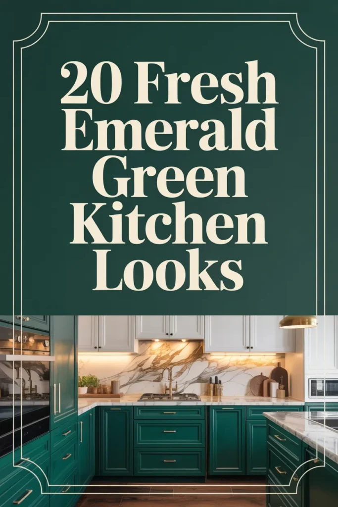 20 Emerald Green Kitchen Cabinets Ideas for a Bold, Luxurious Home