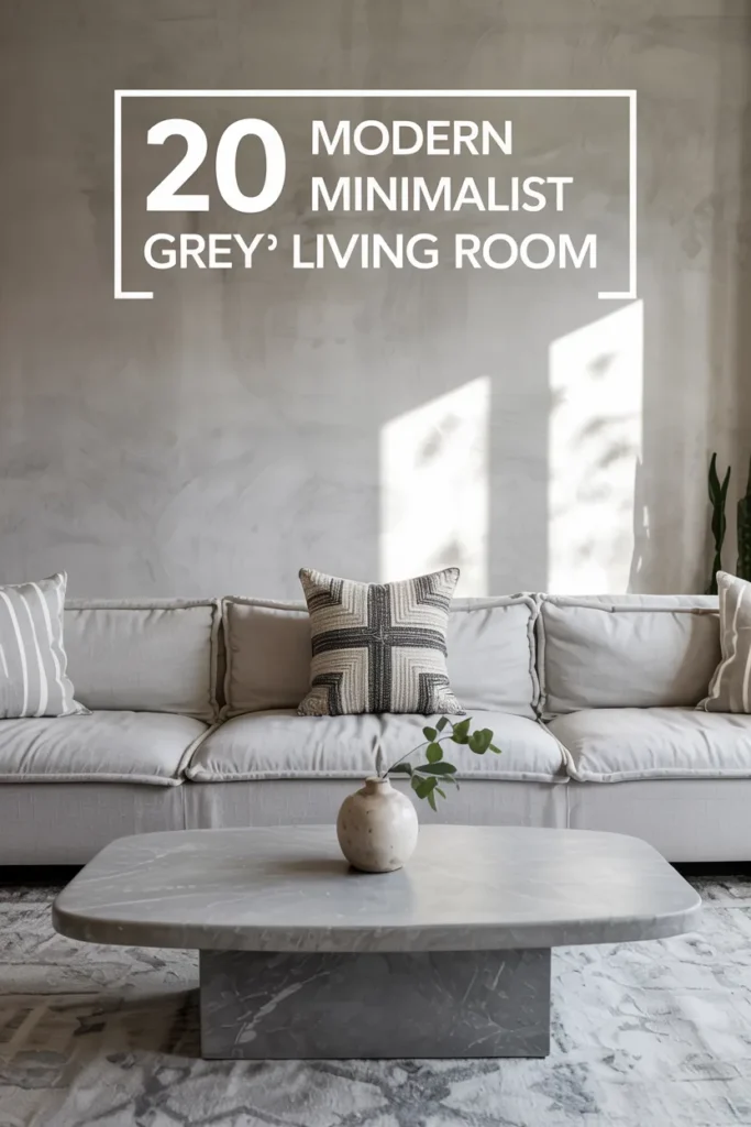 20 Grey Minimalist Living Room Ideas for a Calm, Decluttered Neutral Home