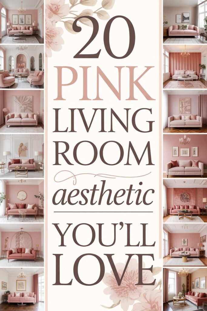 20 Pink Living Room Aesthetic with Modern Decor