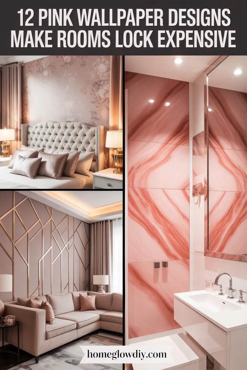 12 Pink Wallpaper Ideas to Fix Boring Walls Instantly