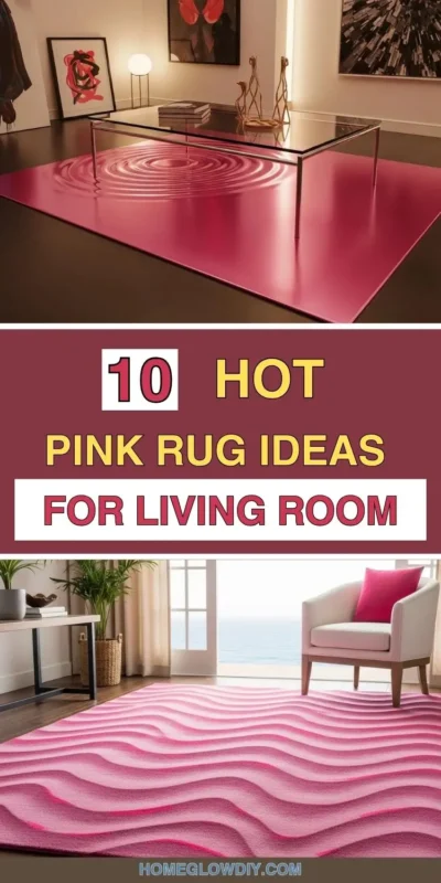10 Hot Pink Rug Ideas for Living Room High Fashion Statement