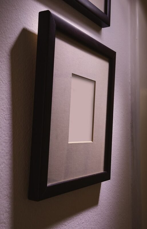 Empty picture frame on wall, budget gallery wall with dollar store frames