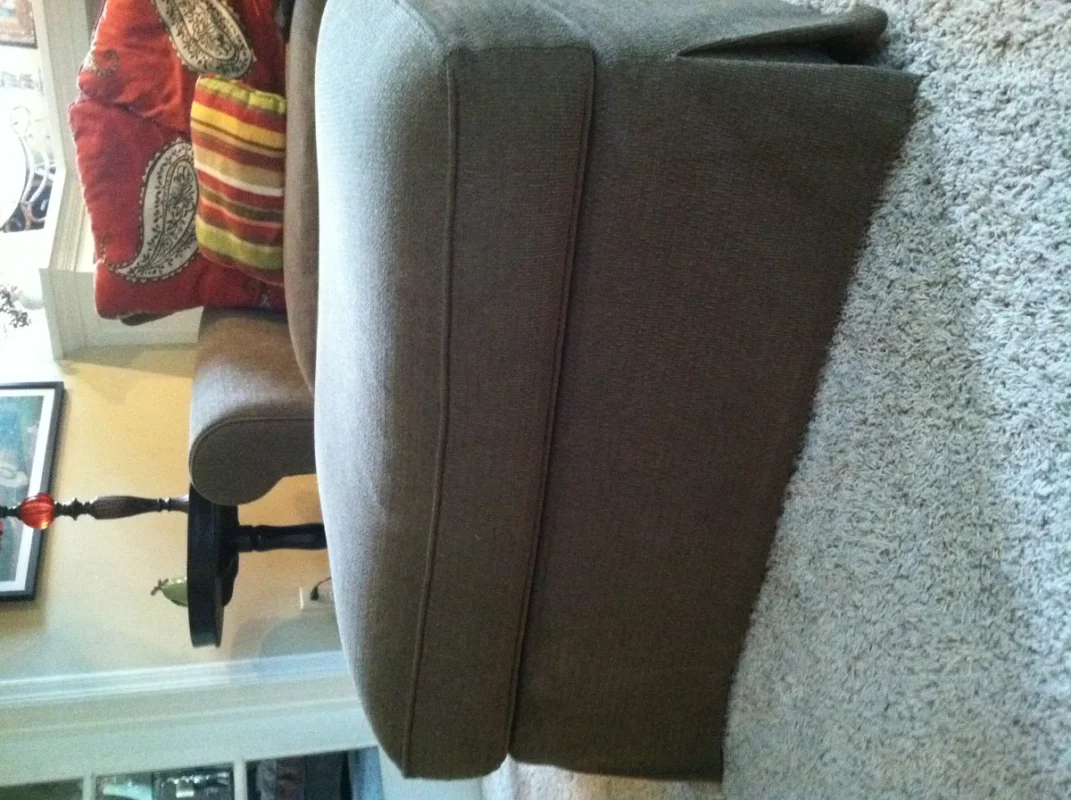 Storage ottoman in a living room