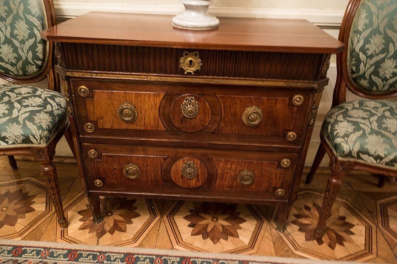 Antique wooden dresser with drawers, ideal thrift store furniture flip for a painted dresser makeover