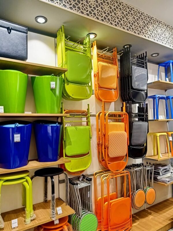Folding chairs that store flat against the wall for small space seating